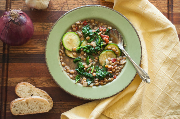 How to Add Veggies to Lentil and Brown Rice Soup