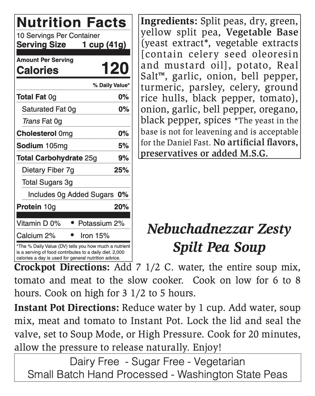 Nebuchadnezzar Southwest Split Pea Soup Mix