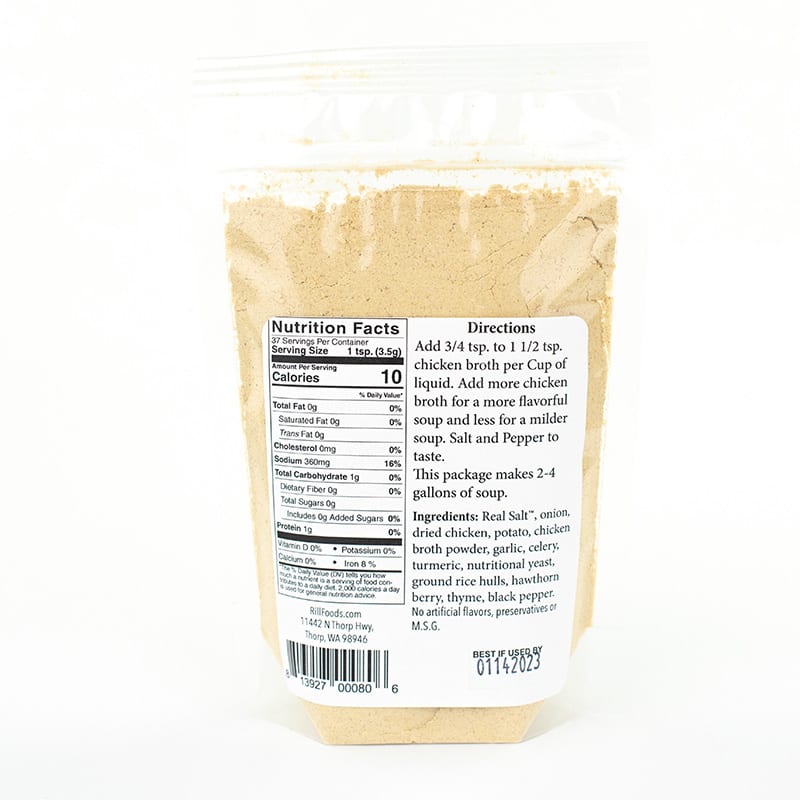 Chicken Broth Package Back
