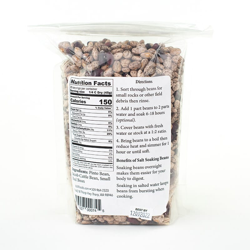 Chili Bean Mix Package Back