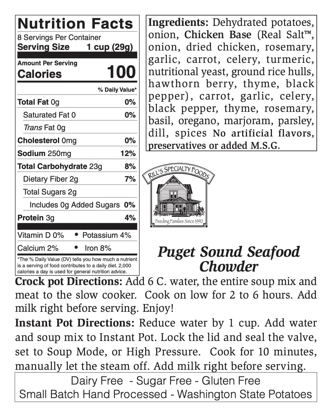 Puget Sound Seafood Chowder Mix