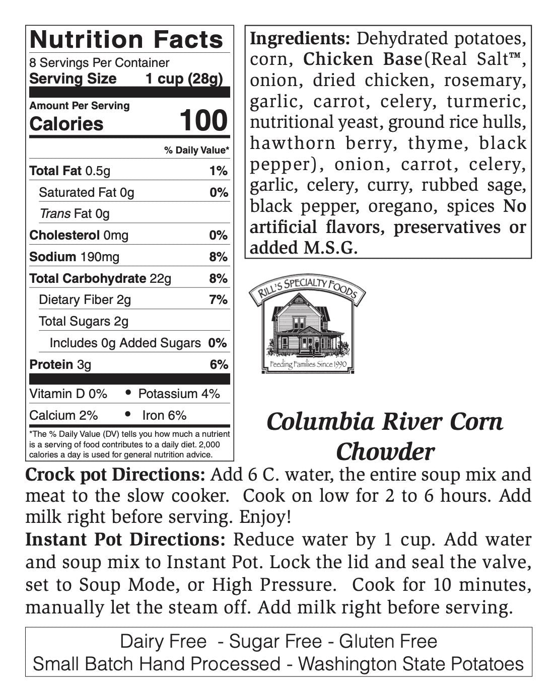 Columbia River Corn Chowder Mix