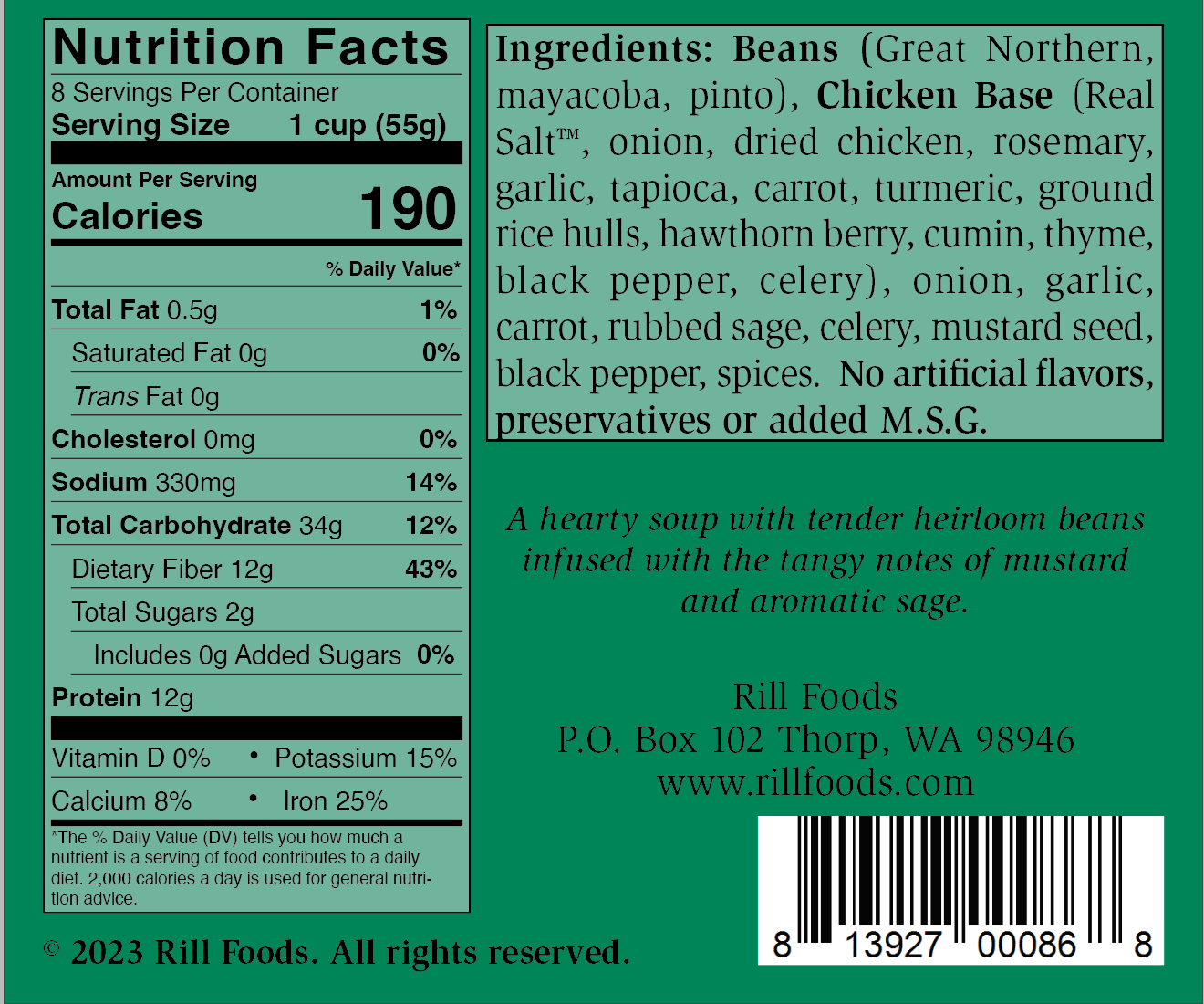 Caribou Creek Three Bean Soup Mix