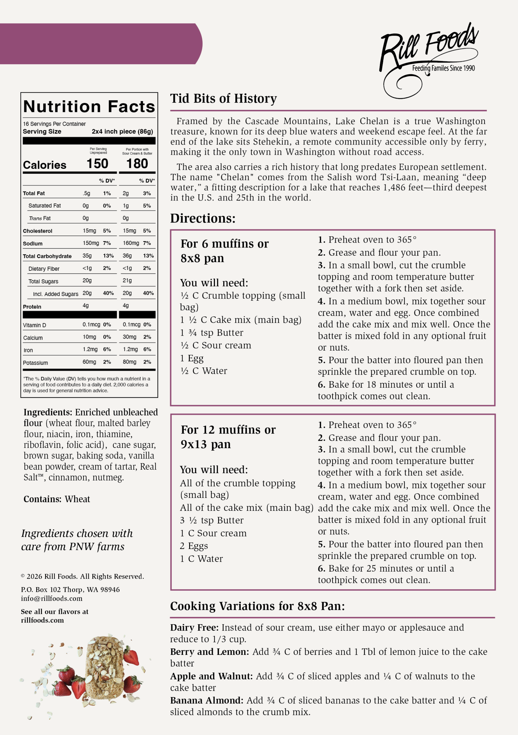 Coffee Crumb Cake Mix