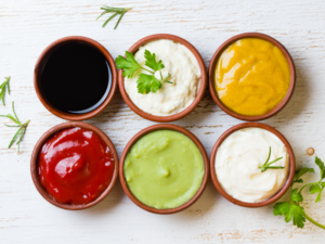 Soup Garnishes in Bowls